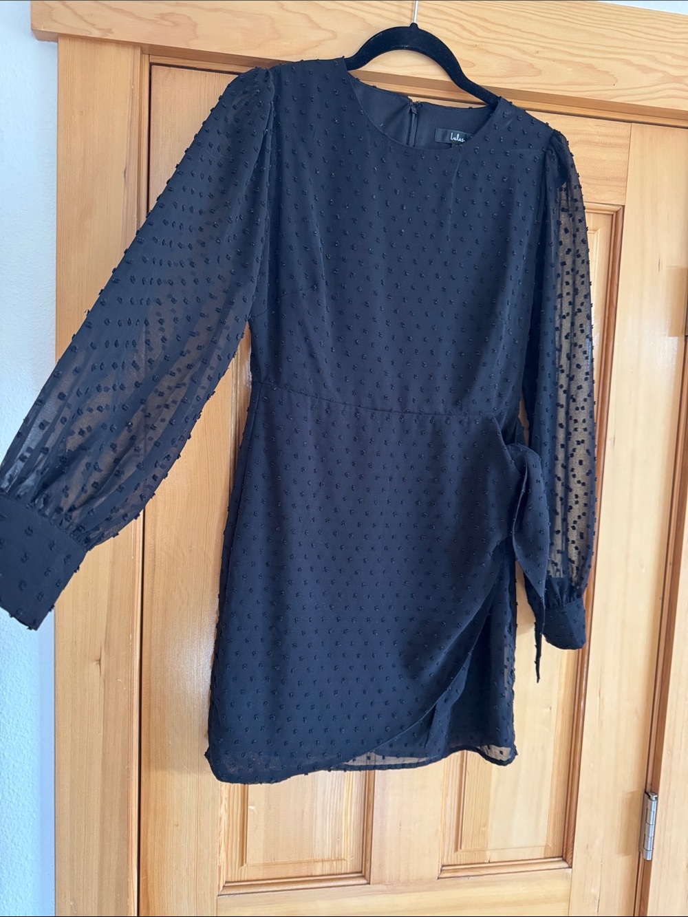 Lulu's Black Dot Mini Dress